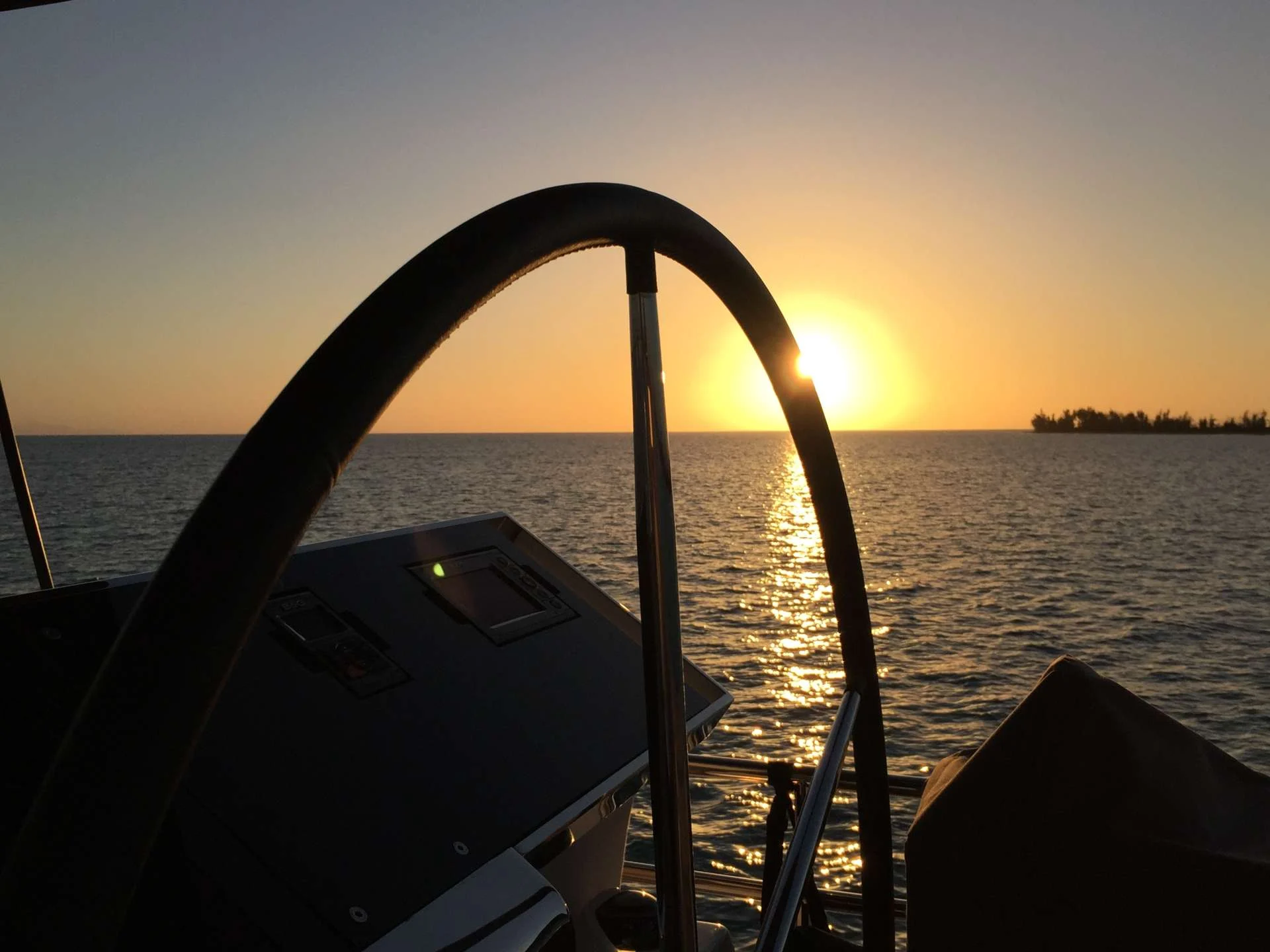 Sun sets Island of  Anegada