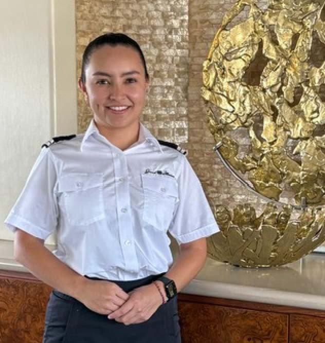 Stewardess Diana Vargas