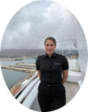 Stewardess Sara Zambrano