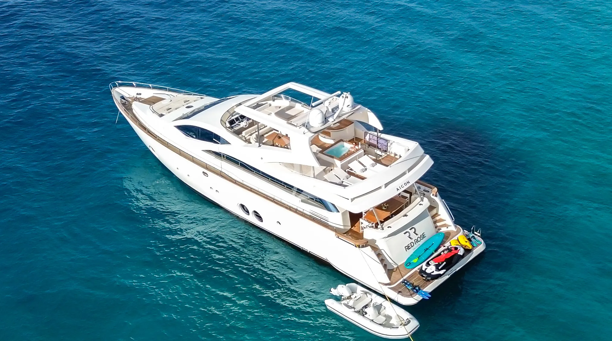 RED ROSE 85.3ft Aicon motor yacht charter in Greece